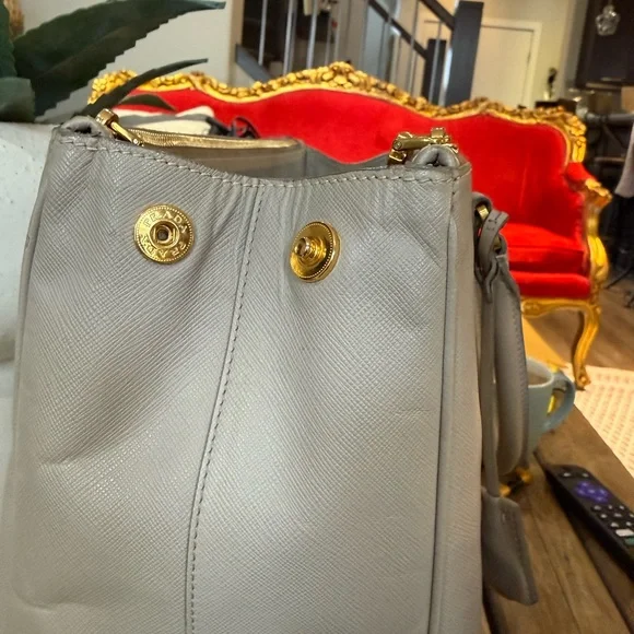 AUTHENTIC Prada Beige Leather Tote Bag ( with proof) - Picture 10 of 12